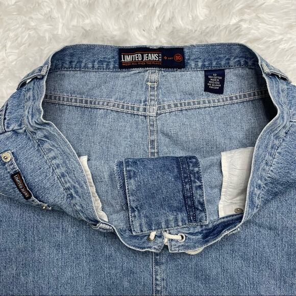 Limited Jeans USA Vintage Lace Up Denim Mini Skirt 90s Medium Wash Women’s 12 - Picture 6 of 8